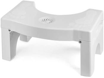 Scaunel Pliabil WC Linomag® Impotriva Constipatiei si Hemoroizilor Inaltator toaleta pentru pozitia ghemuit Inaltime 17.5 cm Alb