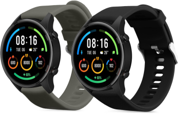 Set 2 Curele Kwmobile pentru Xiaomi Mi Watch/Mi Watch Color Sport Gri/Negru Silicon 58466.05 
