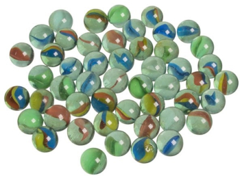 Set 50 bile din sticla ochi de pisica 