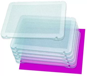 Set 6 tablite transparente pentru mozaic 