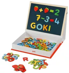 Set educativ cu 122 piese magnetice in cutie 