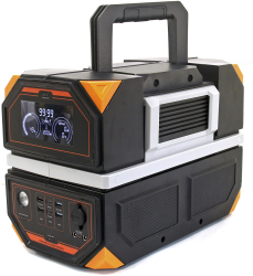 Statie incarcare Technaxx TX-231 917Wh 1200W USB-C USB-A 2 x 230V priza auto incarcare auto/AC/solara optional negru/portocaliu 