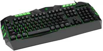 Tastatura gaming T-DAGGER Torpedo neagra iluminata rosu verde glaben 