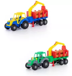 Tractor cu remorca + lemne - Altay 61x17x25 cm Polesie 