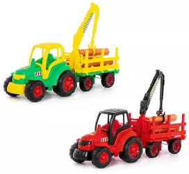 Tractor cu remorca lemne - Champion 68x22x26 cm Polesie 