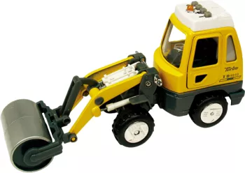 Utilaj de constructii de jucarie cu sunete si lumini 16-18 cm cilindru compactor 
