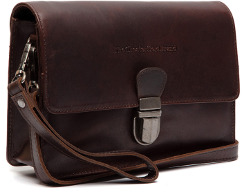 Borseta de mana si umar barbati The Chesterfield Brand piele naturala Lucca Maro inchis
