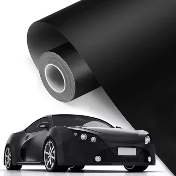 Folie auto pentru colantare integrala Termoplastica cu tehnologie BUBBLE FREE culoare Negru finisaj Mat dimensiune 3 0m x 1 52m