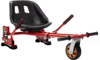 Hoverseat &ndash Scaun Hoverboard &ndash Hoverkart cu suspensii duble Smart Balance rosu compatibil cu orice hoverboard lungime reglabi 