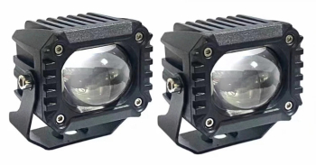 Set 2 proiectoare auto LED lupa 50W/set 12/24V 6000K 3000lm 