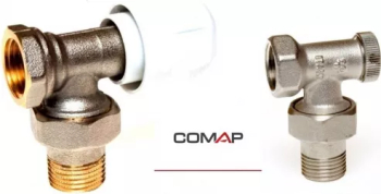 Set robineti calorifer tur si retur de colt 1/2 Comap Franta 