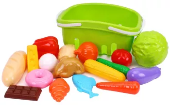 Cos de cumparaturi Technok cu legume si produse alimentare 