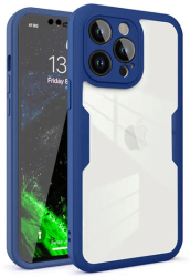Husa pentru Apple iPhone 12 Pro cu Folie de Protectie Marmalis ColorVerse 360 Blue 