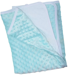 Patura din bumbac pentru copii 2 straturi 80 x 80 cm Mini Junior PBBMJ-09 Turcoaz 