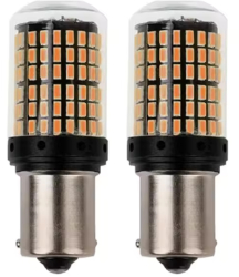 Set 2 becuri auto 1156 BA15S P21W 144LED 3000K 12/24V 1300lm 