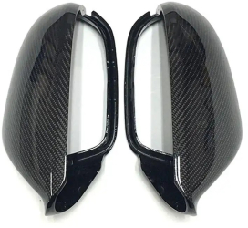 Set 2 capace oglinzi Audi A3/A4/A5 ABS aspect fibra carbon 