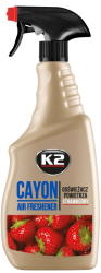 Spray odorizant auto K2 Capsuni 700ml 