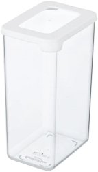 Cutie depozitare alimente cu capac ermetic SmartStore plastic fara BPA organizator stivuibila transparenta 1.6L