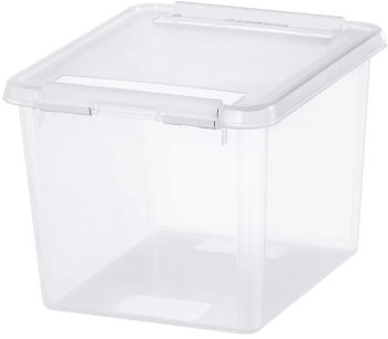 Cutie depozitare si organizare cu capac SmartStore Home 3 Plastic fara BPA Transparent 21x17x15 cm