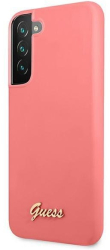 Guess Case Profesional For Samsung Galaxy S22 Plus Guhcs22mlslmgfu Fushia Hard Case Silicone Metal Logo Script 