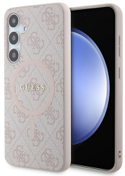 Husa profesionala Guess pentru Samsung Galaxy S24+ roz Magsafe. 