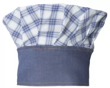Boneta bucatar model Brando denim culoare albastru/alb 