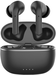 Casti audio wireless Forever TWE-210 culoare neagra cu husa de incarcare 