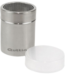Cutie inox cu sita pentru zahar pudra 