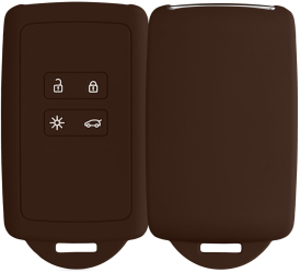 Husa Cheie Auto Kwmobile pentru Renault/Dacia 4 Butoane Keyless Go Negru Silicon 48035.247 