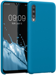 Husa Kwmobile pentru Samsung Galaxy A50 Silicon Albastru 48715.224 