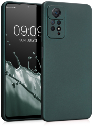 Husa Kwmobile pentru Xiaomi Redmi Note 11 Pro/Redmi Note 11 Pro 5G Silicon Verde 58650.14 