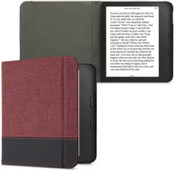 Husa pentru Kobo Libra 2 Kwmobile Rosu/Negru Textil 57170.20