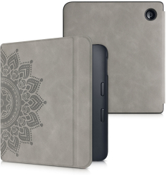 Husa pentru Kobo Libra 2 Piele ecologica Gri kwmobile 56579.04 