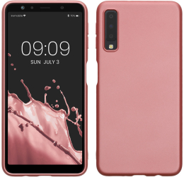 Husa pentru Samsung Galaxy A7 2018 Silicon Rose Gold 46421.31 
