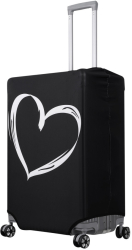 Husa pentru troler marime L Kwmobile Negru/Alb Lycra 45230.3.08 