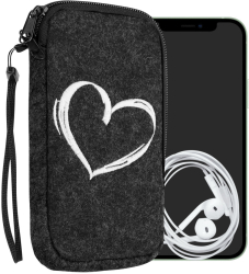 Husa Universala pentru telefon XL - 6 8 inch Textil Gri 49866.4.04 kwmobile 