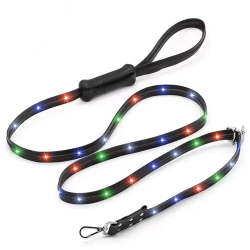 Lesa Pentru Caini 2 in 1 cu Iluminat LED multicolor 