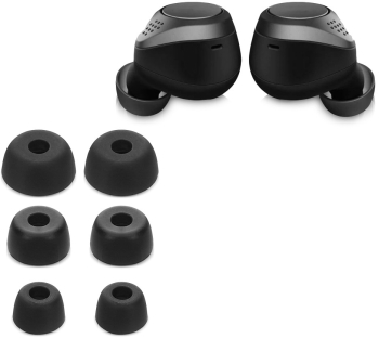 Set 6 Varfuri de schimb pentru casti Jabra Elite 75t/Elite 65t/Active Kwmobile Negru Silicon 56868.01 