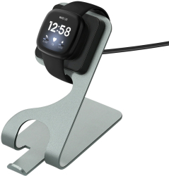 Docking stand pentru Fitbit Versa 3 Kwmobile Negru/Gri Metal 58724.01