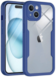 Husa pentru Apple iPhone 15 Plus cu Folie de Protectie Marmalis ColorVerse 360 Blue 