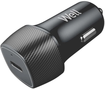 Incarcator Auto USB-C Well 20W negru 