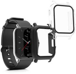 Set 2 Huse pentru Huami Amazfit GTS 2 Kwmobile Negru/Transparent Plastic 58718.01 