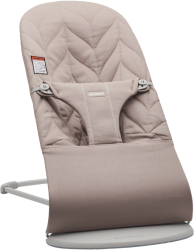 BabyBjorn - Balansoar Bliss Sand Gray cu aspect delicat de petala tesatura matlasata 