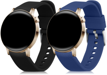 Set 2 curele pentru Huawei Watch GT 3 Pro 43mm /Watch GT 3 42mm Kwmobile Negru/Albastru Silicon 57109.02 