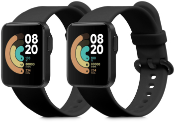 Set 2 curele pentru Xiaomi Mi Watch Lite/Redmi Watch Kwmobile Negru Silicon 54778.06 
