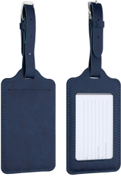 Set 2 Etichete pentru bagaje Kwmobile Albastru Piele ecologica 53126.04 