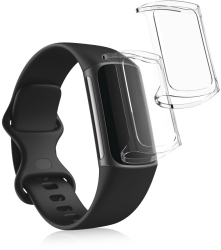 Set 2 Huse pentru Fitbit Charge 5 Kwmobile Transparent Silicon 56385.02 