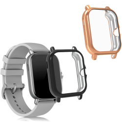 Set 2 Huse pentru Huami Amazfit GTS 3/Amazfit GTS 2/Amazfit GTS 2e Kwmobile Negru/Auriu Silicon 53906.10 