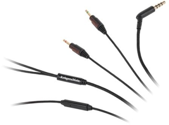 CABLU CASTI AUDIO CU MICROFON JACK - 2X JACK 1M K&M