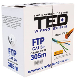 CABLU FTP CAT 5E CUPRU 0.52MM 305M TED ELECTRIC 